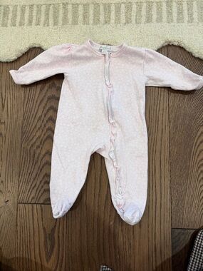 Kissy Kissy Pale Pink Floral Footed One-Piece